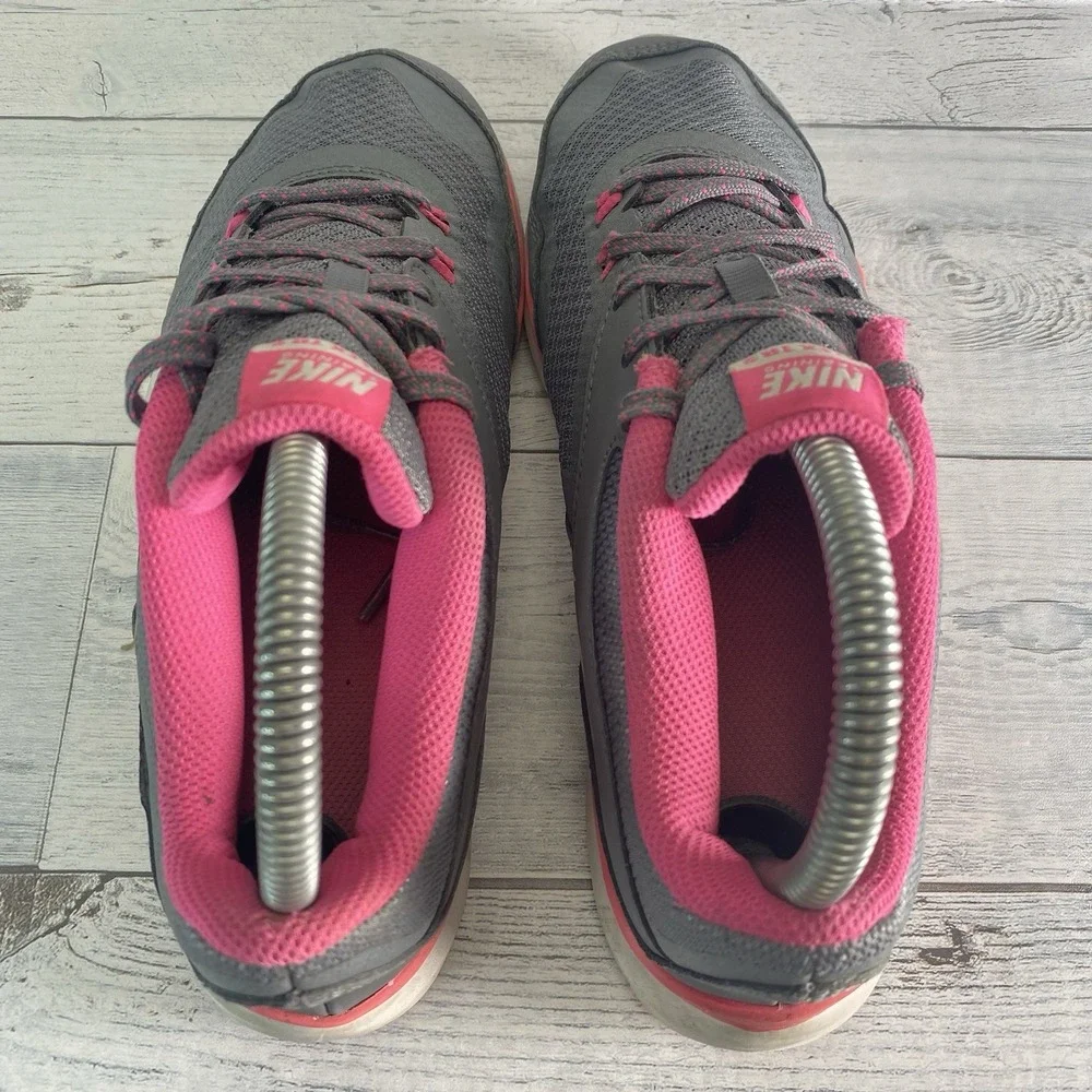 Nike Flex Trainer 5 Shoes Womens 7.5 Gray Pink Running Comfy Sneakers 724858-003